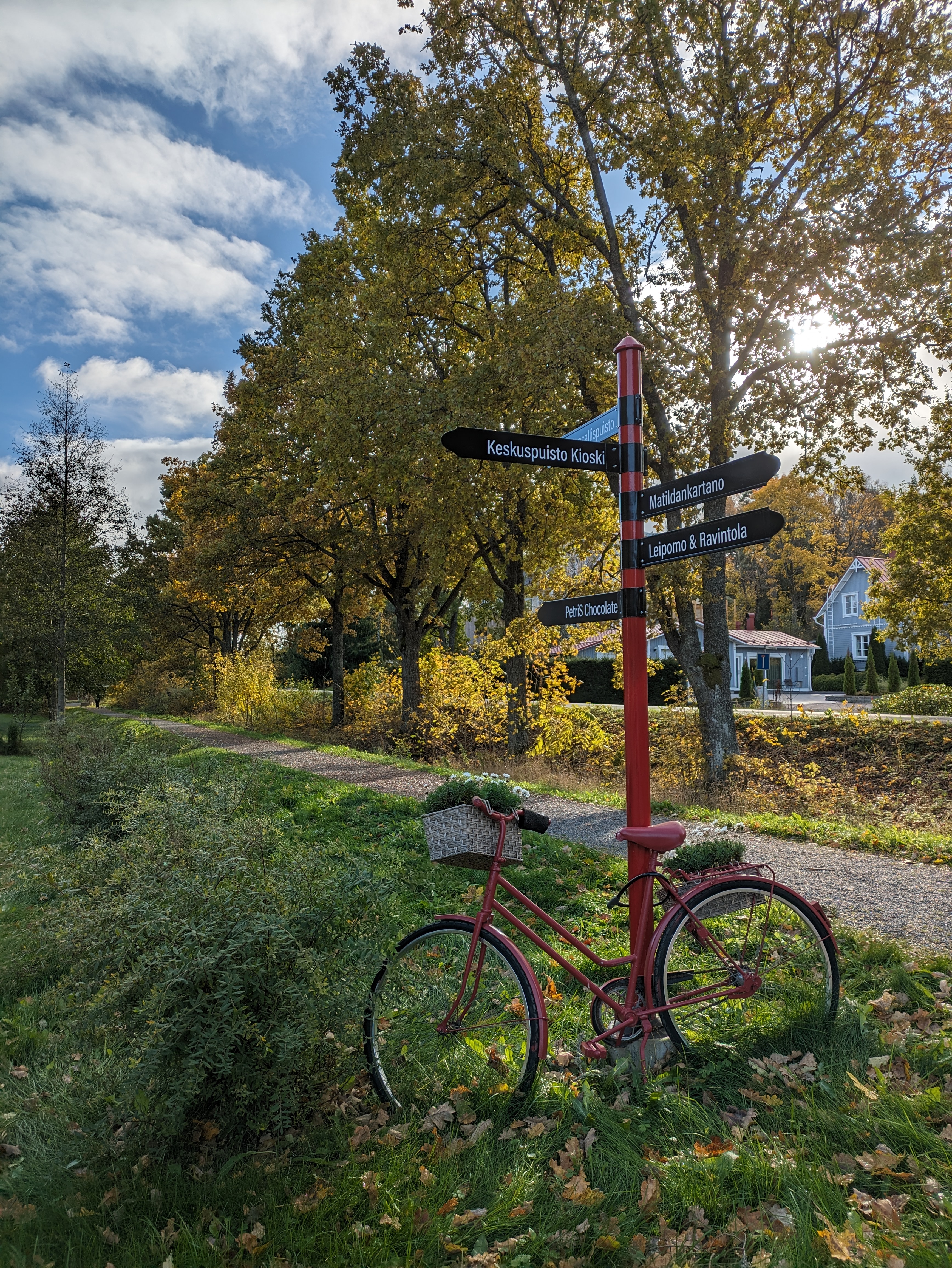 street sign with bike